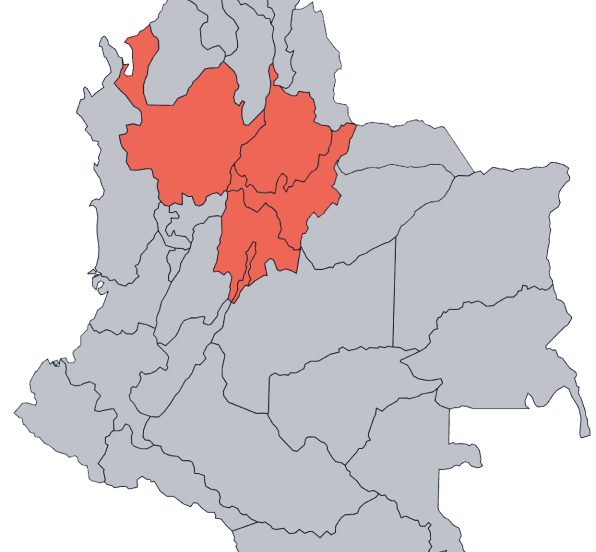 Map showing locations